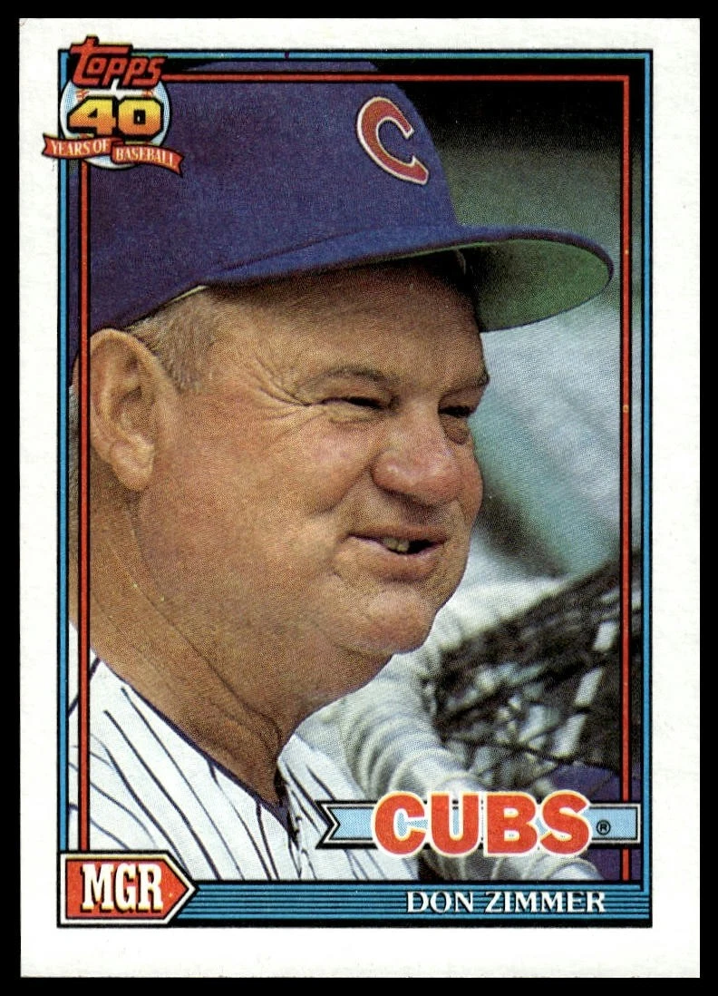1991 Topps #729 Don Zimmer Chicago Cubs