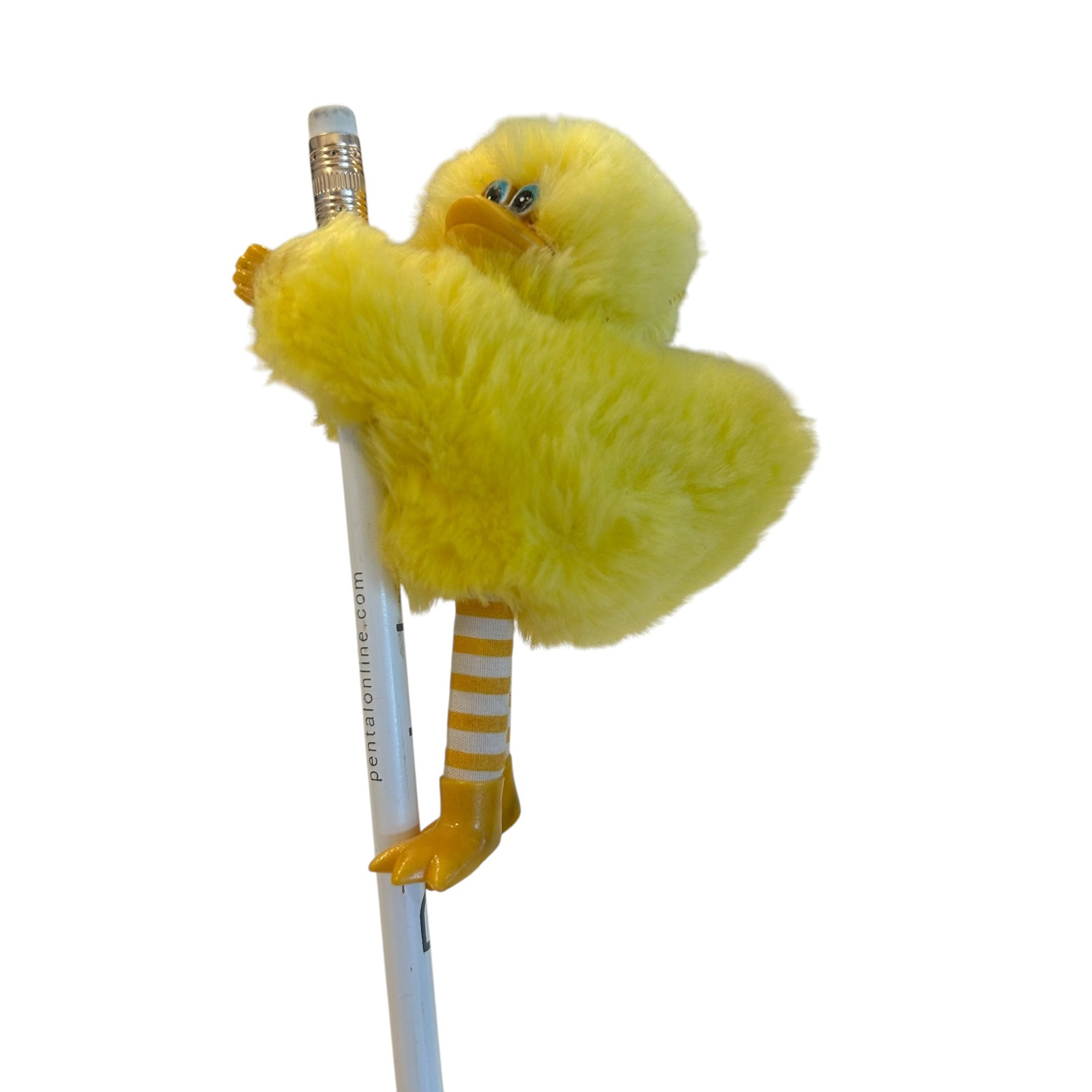 Vintage Yellow Duck Clip-On Finger Plush Toy Stethoscope Hugger