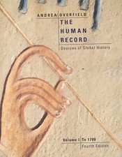 The Human Record Vol. 1 : Sources of Global History to 1700 Paper