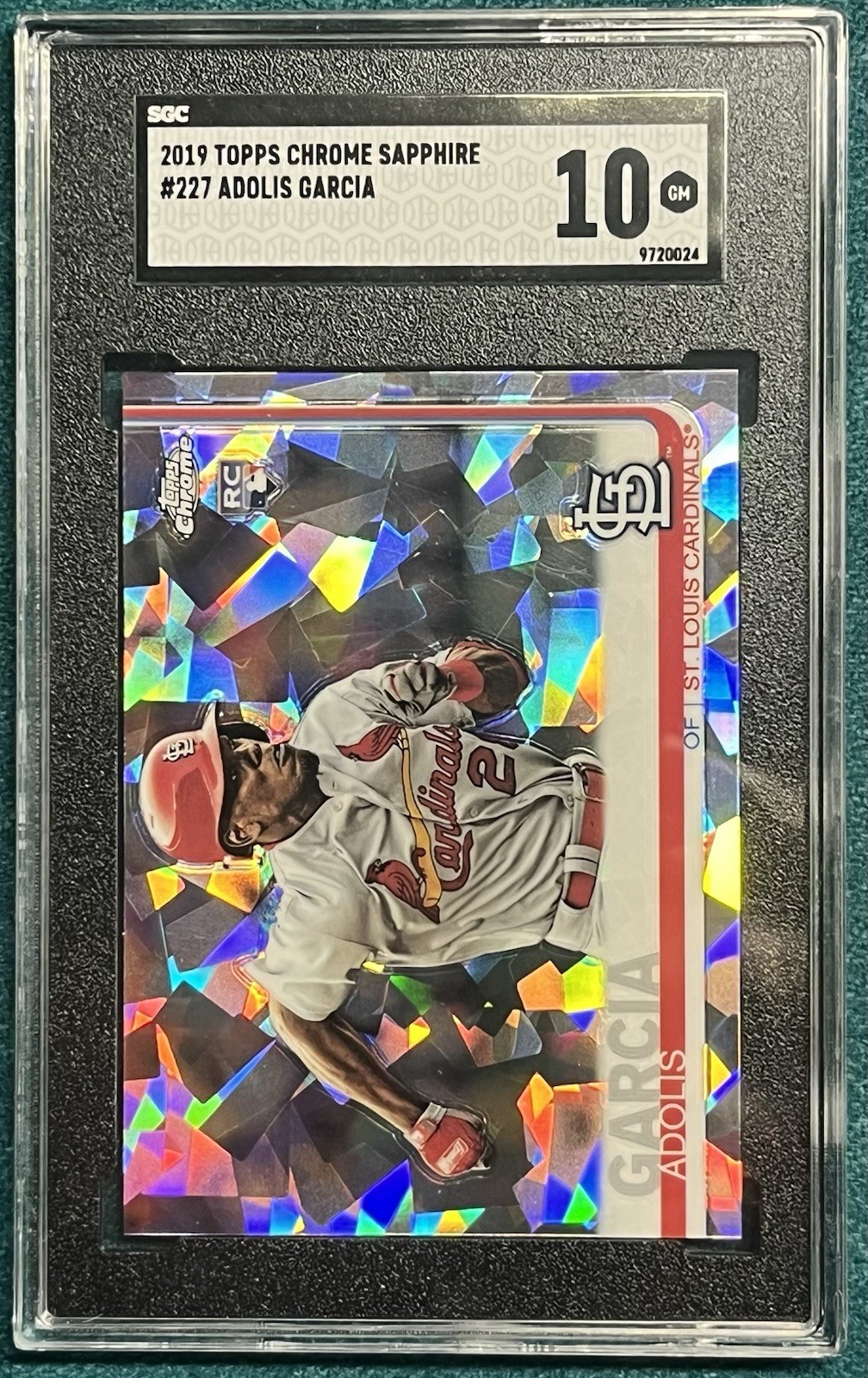 2019 TOPPS CHROME SAPPHIRE #227 ADOLIS GARCIA RC - SGC 10 Gem Mint - Phillies