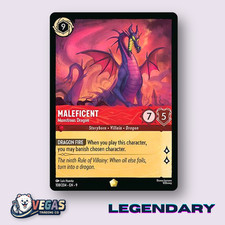 Maleficent Monstrous Dragon 108/204 Legendary Fabled NM Disney Lorcana