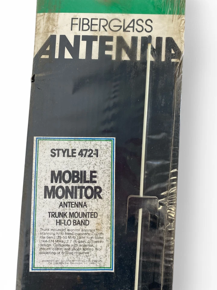 Monitor móvil Shakespeare 472-1 44" antena de banda alta montada en el maletero **Nuevo** Foto 2 de 4