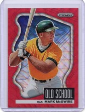 2022 Panini Prizm - Old School - Mark McGwire - #OS-7 - Red Wave Prizm - #83/99