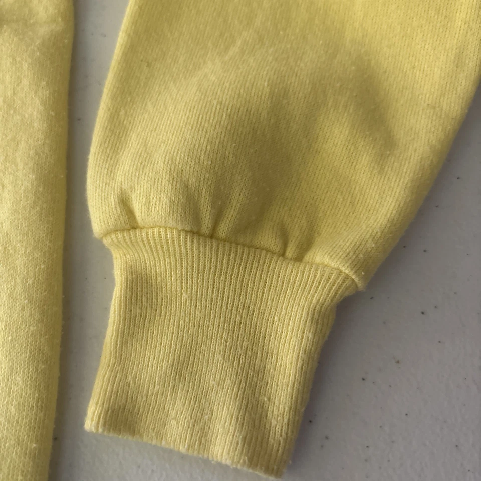 Sudadera suéter vintage Lee Sturdy Sweats años 80 juvenil mediana amarilla verde azulado Foto 3 de 4