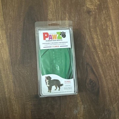 12 NEW Pawz XL Green Rubber Dog Boots Reusable Waterproof Protex - Image 1 of 2