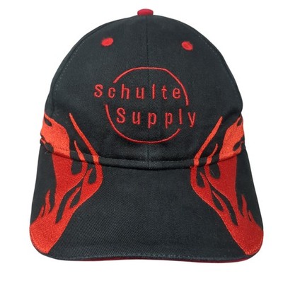 Schulte Supply Strapback Baseball Cap Black One Size Adjustable Embroidered Otto