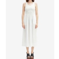 Bardot Bryony Lace Poplin Midi Dress Women Size 12 Orchid White Cottagecore Boho
