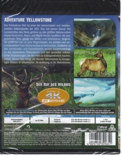 Adventure Yellowstone (4K Ultra-HD) - BluRay - Neu / OVP - Picture 2 of 2
