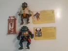 2 Loose Vtg 4 1/2" TMNT Action Figures Playmates Toys 1990