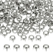 5mm Round Dome Rivet, 90 Pcs Metal Spike Spot Punk Stud, Silver Tone