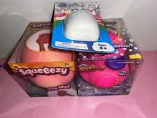 Lotto di 3 Squishies! SUNNY DAYS Squeezy Peach, JUMBO Duck & Jet-Puff Marshmallow