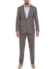 Canali 2Pc Wool, Silk,  Linen-Blend Suit Men's Grey 50