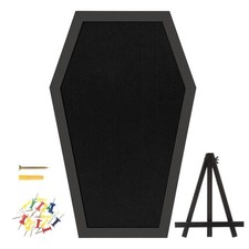 Gothvanity Coffin Pin Display Board - Wooden Felt 17x11 inches, Black