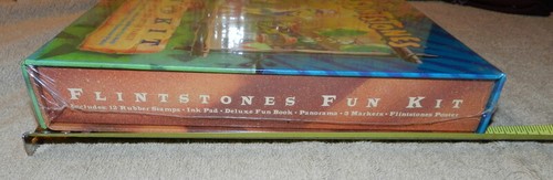 Vintage 1994 FLINTSTONES Gummistempel FUN KIT versiegelte Schachtel in Schrumpffolie - Bild 6 von 8