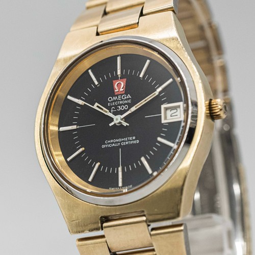 Vintage Omega Constellation f300Hz Chronometer Cal.1250 Quartz Schwarz x Gold Herren