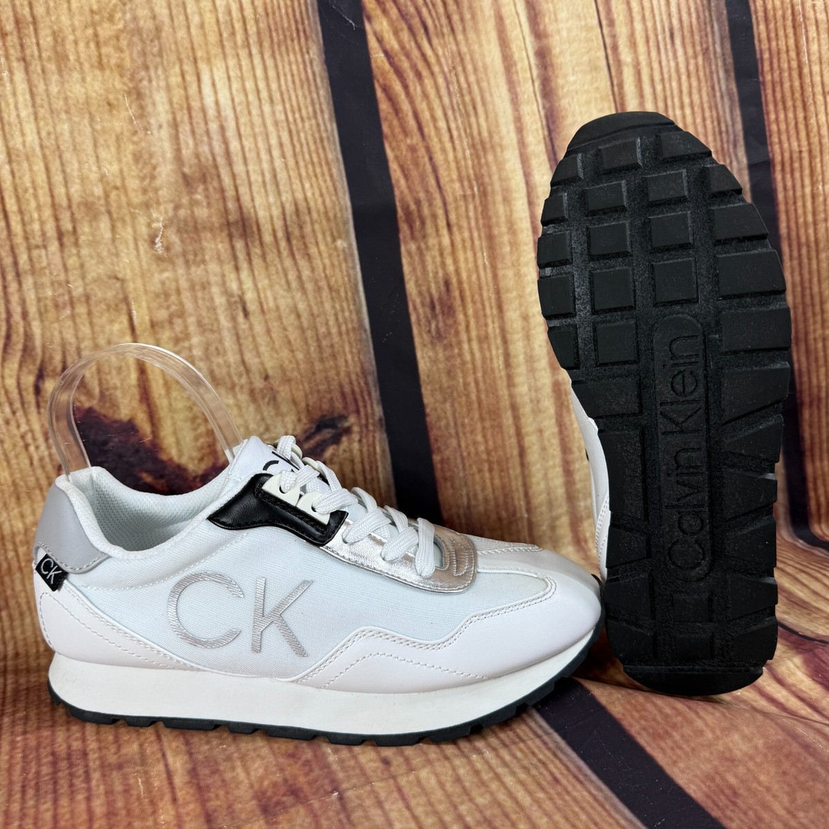 Calvin Klein Sneakers Women's White Black Caden Casual