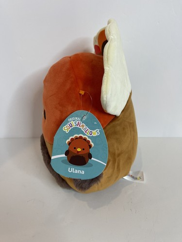 Squishmallows ULANA The TURKEY 7-8" Plush, Orange Turkey Fall Harvest Squad 2023 - Picture 3 of 4