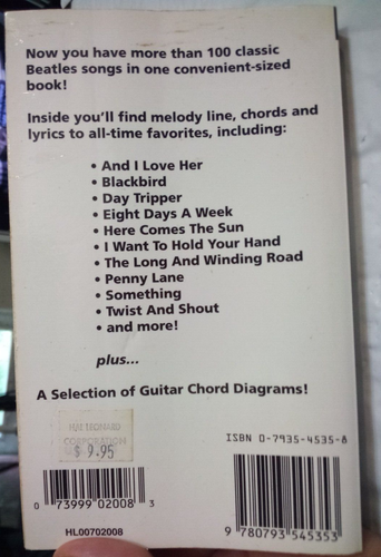 The Beatles ~ Paperback Songs ~ 1995 Hal Leonard PB Lyrics Guitar Chords Piano - Picture 3 of 24