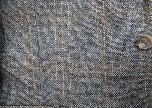Cappotto sportivo nuovo vintage Bruno Piattelli grigio cashmere e seta con oro 46R - Foto 6 di 6
