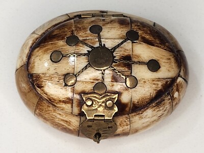 Vintage Camel Bone Trinket Jewelry Box , Handcrafted India