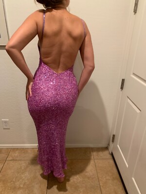 slim fit dress slacks sequin velvet low back halter maxi dress – RK Collections Boutique main image 1