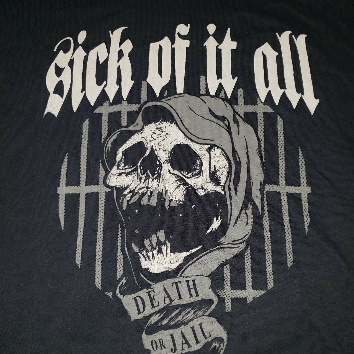 SICK OF IT ALL DEATH OR JAIL TShirt BLACK NOS shirt PICK SIZE