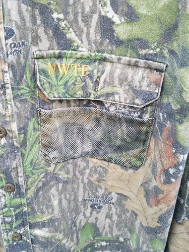 Fieldstaff Mossy Oak Obsession Camouflage Turkey Hunting Shirt Med Button Down - Picture 9 of 9