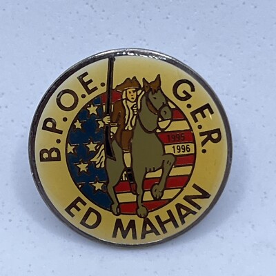 Massachusetts Paul Revere Elks Lodge Benevolent Protective Order Enamel Hat Pin