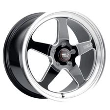 WELD RACING Ventura Drag S155 17X10 5X114.3 ET25 Gloss Black Milled (Qty of 1)