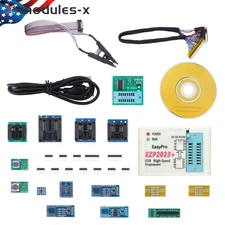EZP2023 High-Speed USB SPI Programmer + 15 Adapters For 24 25 93 95 EEPROM USA