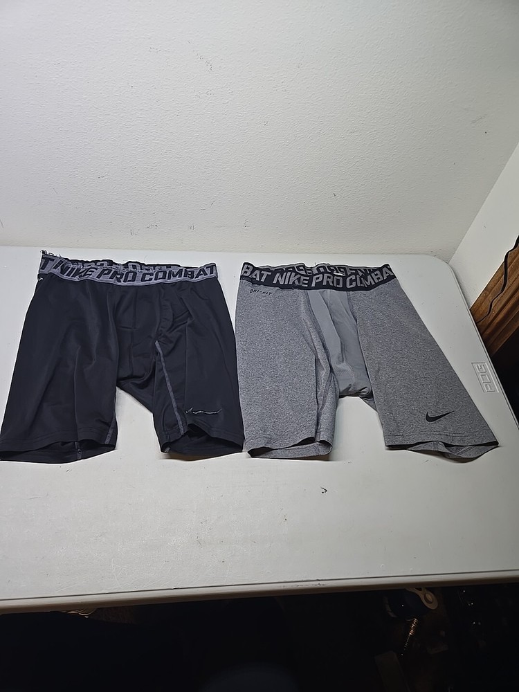 Damaged Mens Nike Pro Combat Compression Shorts XL Needs Repair See Photos