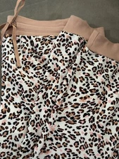  Splendid Stretch Pajama Pants Lively Leopard Print Gray Size L