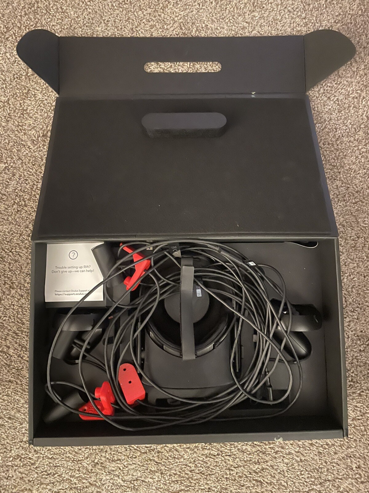 Meta Oculus Rift VR Headset Black with 3 Wall Sensors & Controllers-image