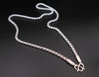 5 mm Chain 22K 23K 24K Thai Baht White Gold, Rhodium Plated 20" Jewelry Men's