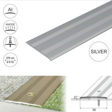 2.7m FLAT ANODISED ALUMINIUM DOOR FLOOR BAR-TRIM-THRESHOLD-35mm 