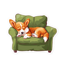 Pembroke Welsh Corgi Dog Sticker Canine Laptop Gift Tired Bottle Design Cute Pet