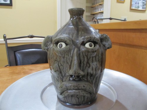 JEFF STANDRIDGE FACE JUG-GILLSVILLE, GA-OLD SCHOOL GEORGIA POTTER