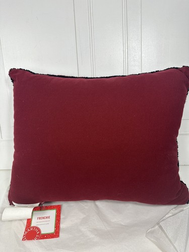 Martha Stewart Frenchie Pillow Decorative Throw Pillow Nwt 20x16 - Picture 3 of 5