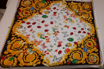 Grosses Badetuch Original Atelier Gianni Versace Barock Insekten 125x135cm