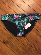 BNWT Freya Jungle Flower Swim Brief AS5844 Color Black Tropical Size Large