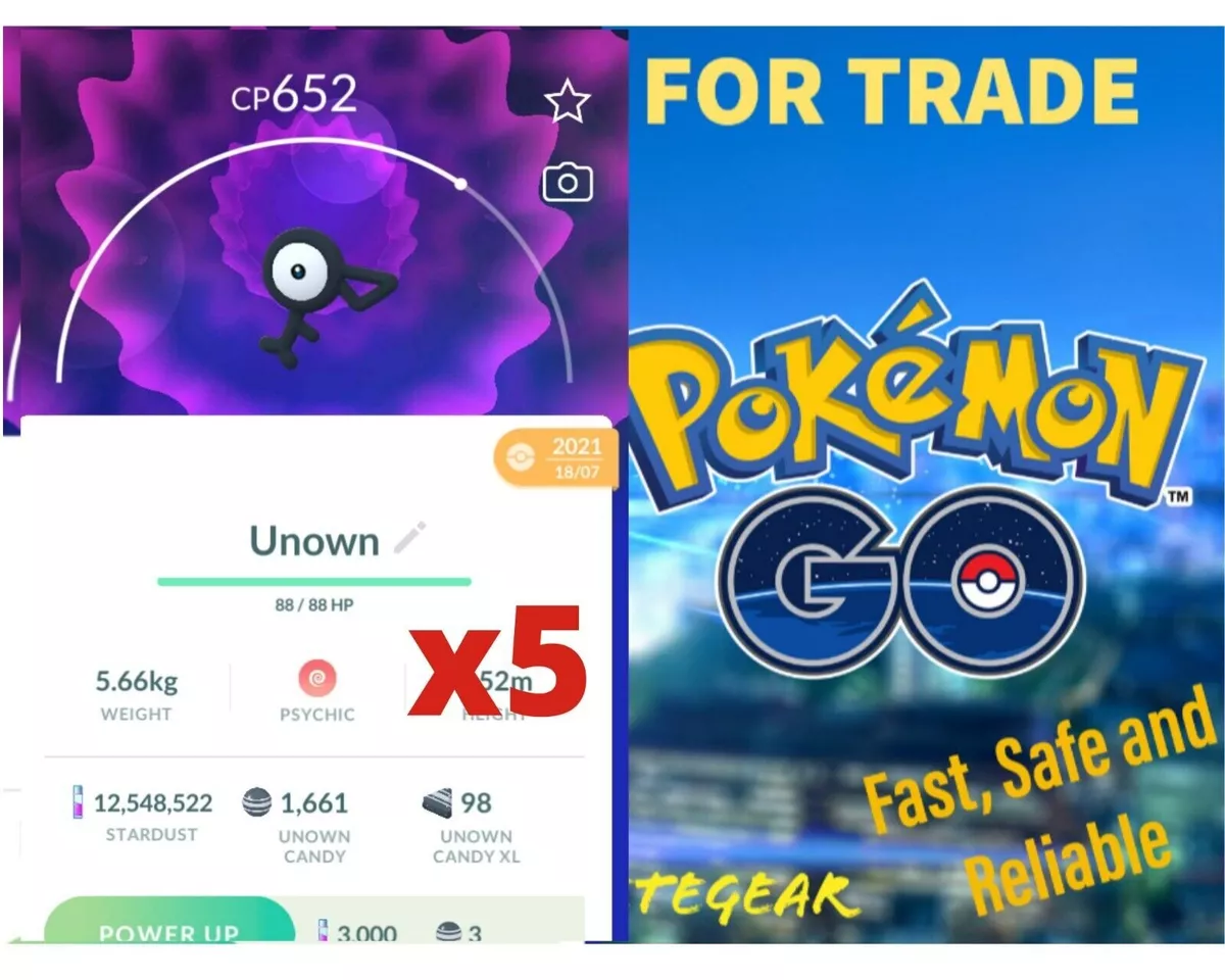 Unown F-Pokémon Go shiny