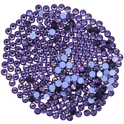 VIOLETT - TSS Großhandel Hotfix Aufbügeln Strass flache Rückseite Premium Qualität