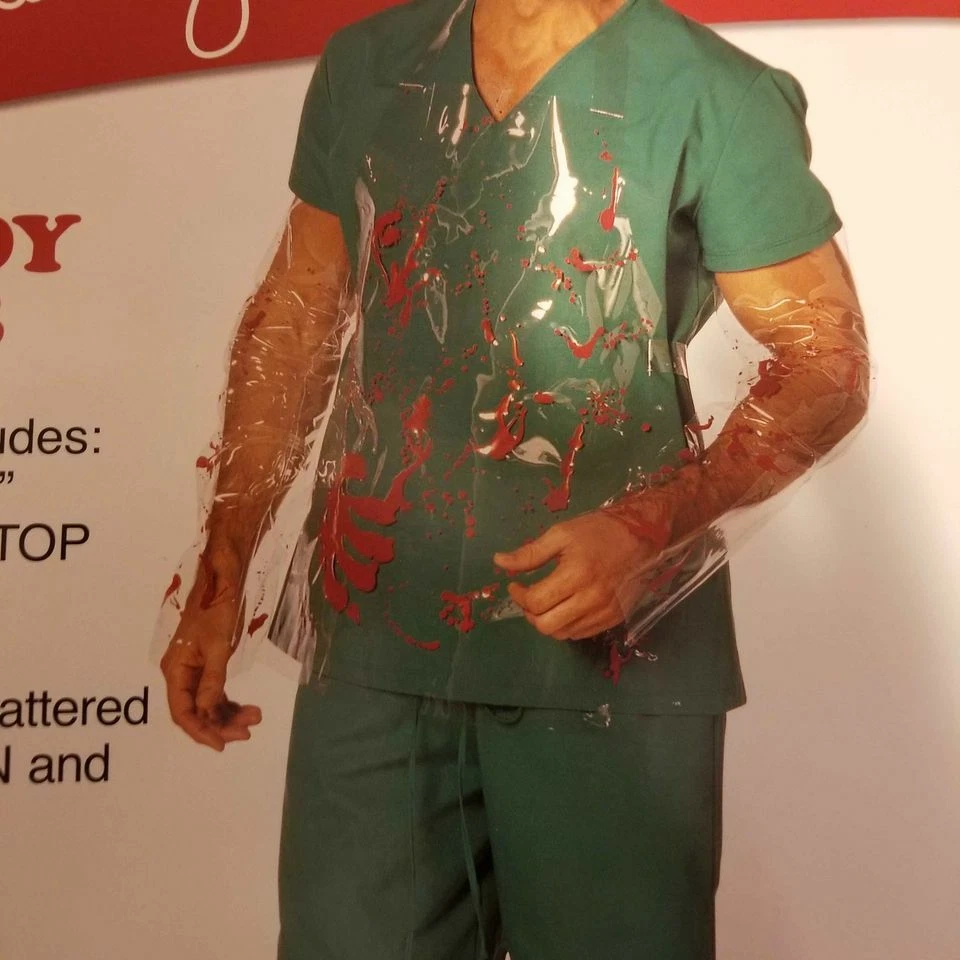 Disfraz de exfoliante sangriento para hombre  Foto 2 de 3