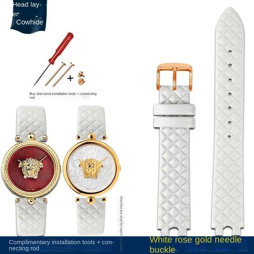 Correa de reloj de cuero genuino apta para Versace Palazzo Medusa VECQ00218/518/318 correa - Imagen 15 de 44