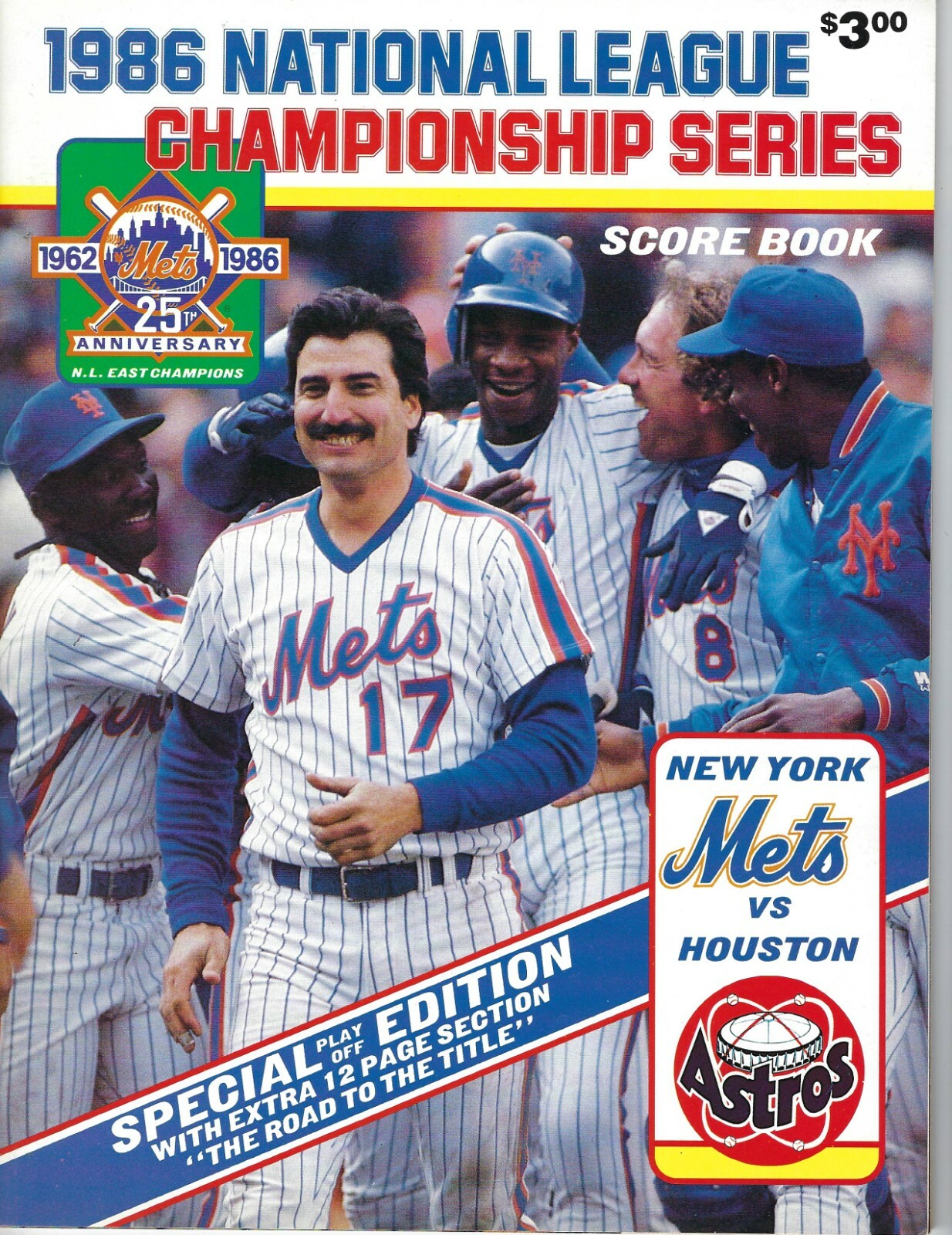 1986 NLCS baseball program Houston Astros v New York Mets unscored VG | eBay