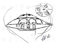 Bob Lazar UFO Sketch Hanger S4 51 signed photo 8X10 print poster autograph RP