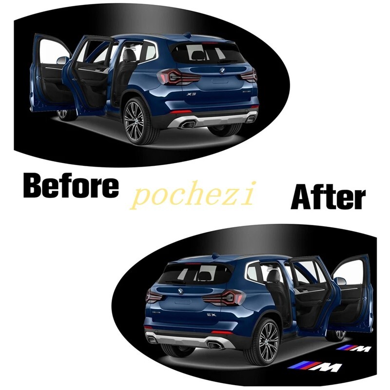 2X Car Door IIIM Welcome Light Fits For E60 E63 E90 E92 X1 anniversary USA