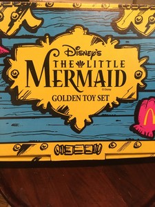little mermaid golden toy set