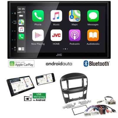 JVC Autoradio Apple CarPlay für Hyundai H-1 Cargo und Travel auto Klima schwarz