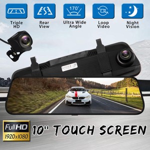 10-034-Dual-Lens-FHD-1080P-Dash-Cam-Car-DVR-Rearview-Mirror-Camera-Night-Vision